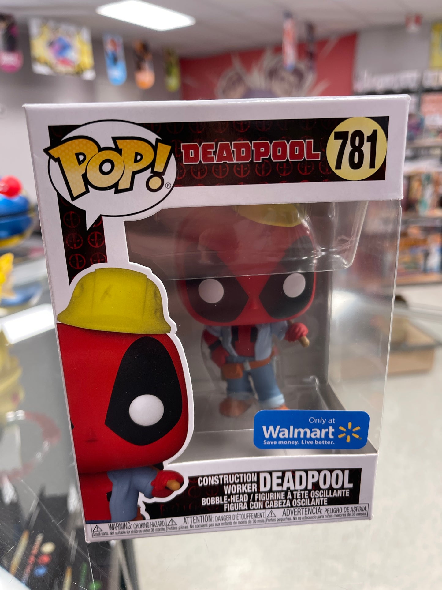 Construction Worker Deadpool - Funko Pop! #781 (Walmart Exclusive)(Box Damage)