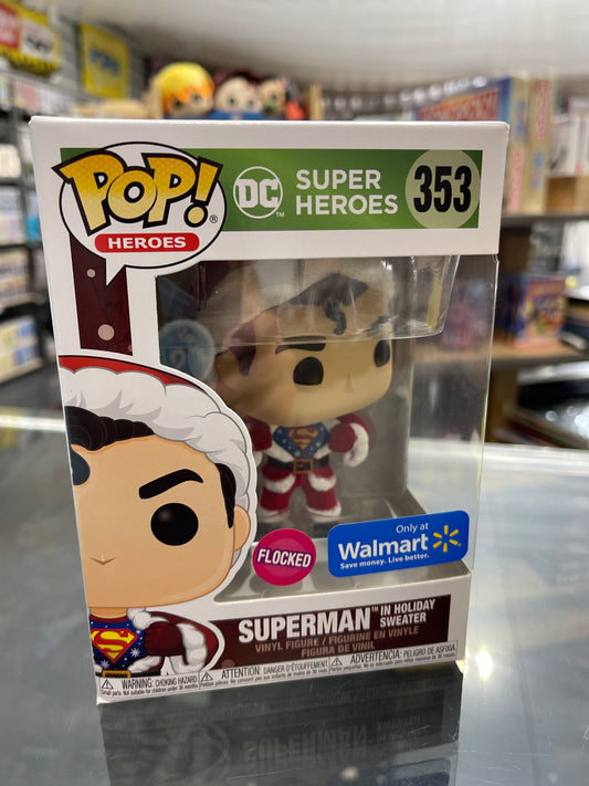 Superman in Holiday Sweater (DC Super Heroes)- Funko Pop! #353 (Walmart Exclusive)