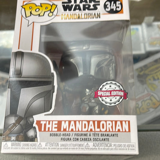 The Mandalorian (Star Wars) -Funko Pop! #345 (Special Edition- Full Chrome)