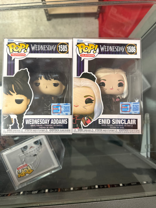 Wednesday Addams & Enid Sinclair (Wednesday)- Funko Pop! #1585 & #1586 (2024 Fall Convention)