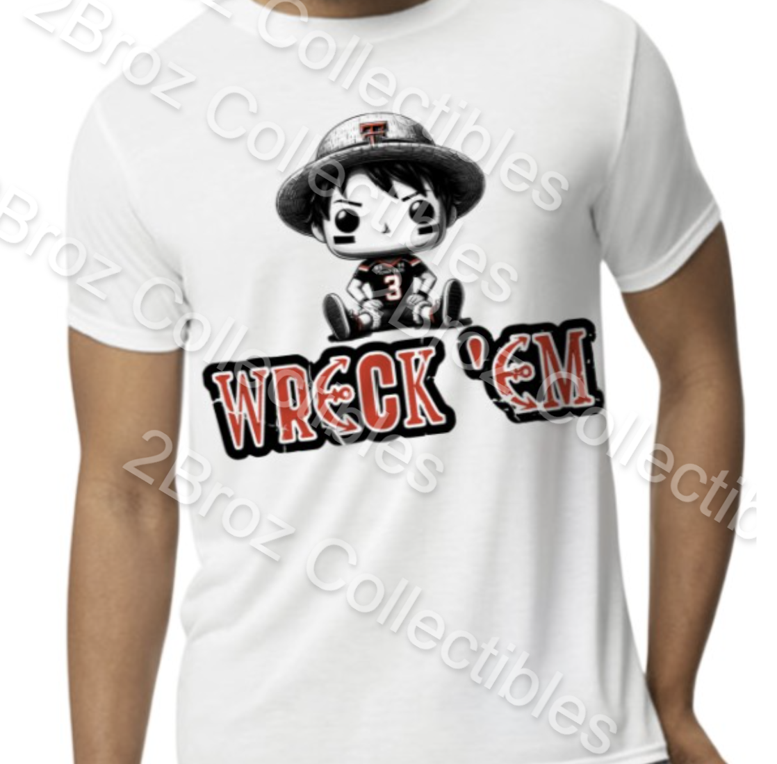 One Piece Luffy Texas Tech Wreck 'EM Shirt